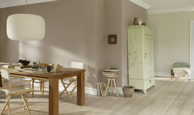 Interieur met wanden in Country Soil
