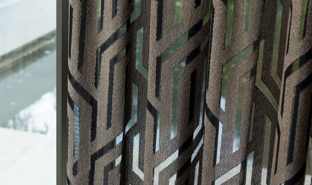 Detail van een natuurlijke gordijnstof